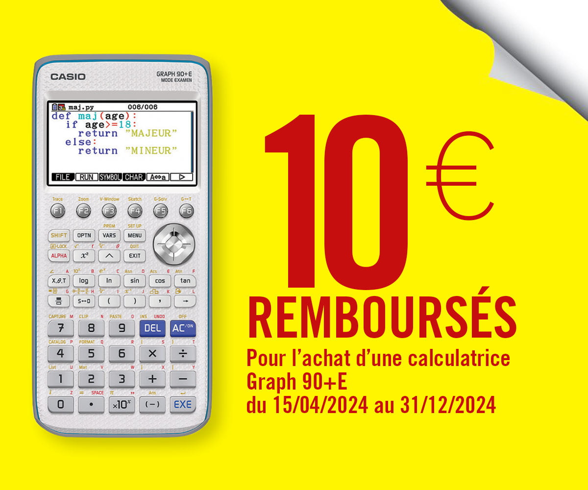 10€ remboursés - Calculatrice Graph 90+E