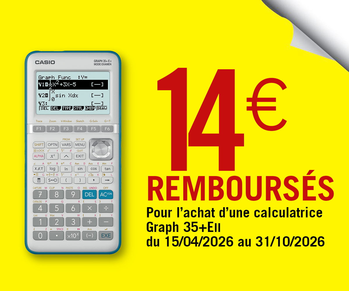 14€ remboursés pour l'achat d'une calculatrice Graph 35+E II (et anciens modèles)