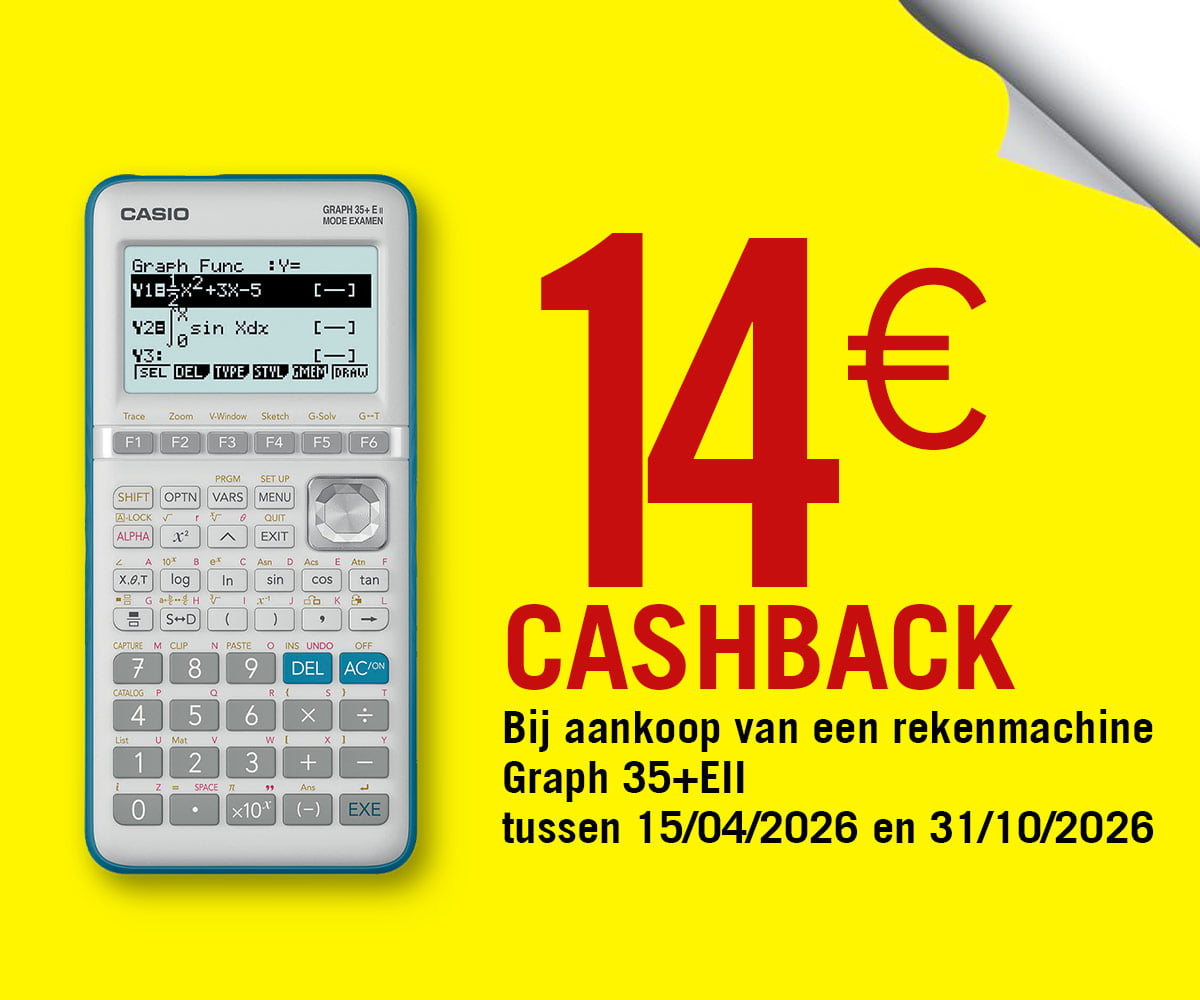 Profiteer van €14 cashback – Grafische rekenmachine Graph 35+E II
