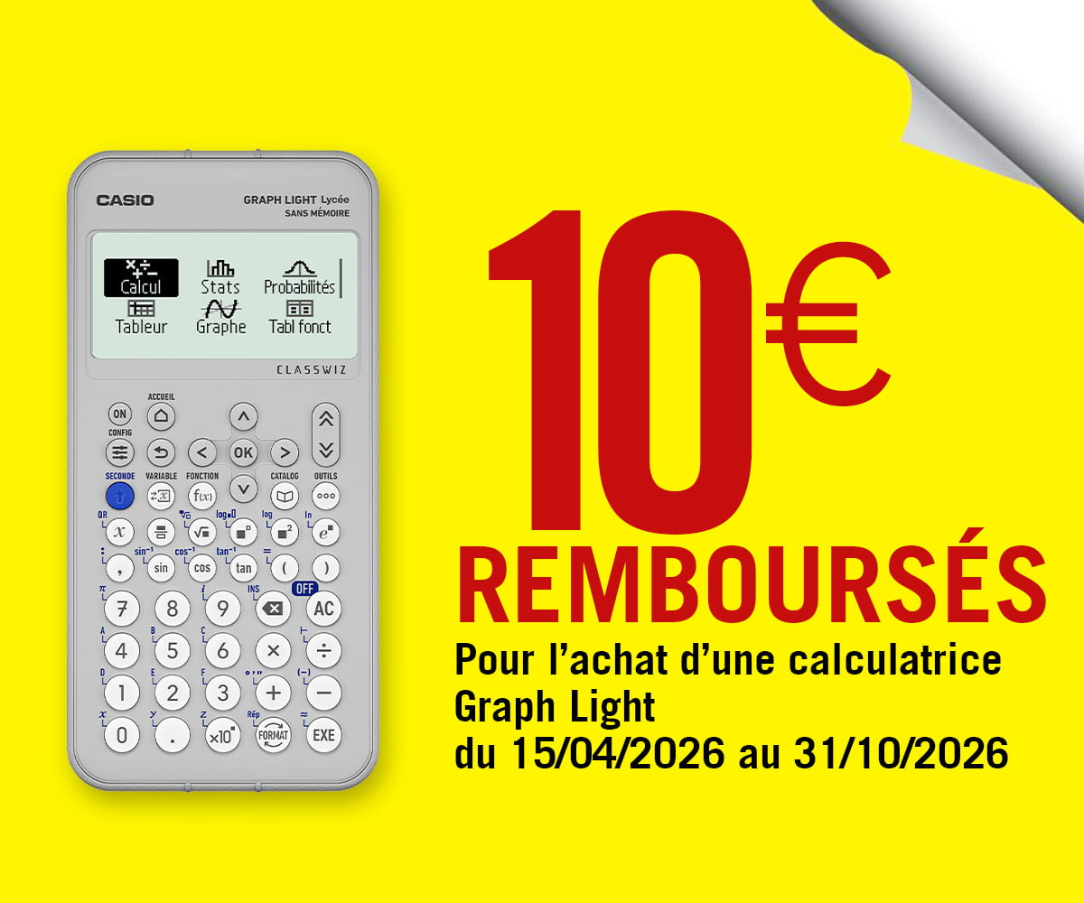 10€ remboursés - Calculatrice Graph Light (4549526617638)